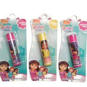 Nickelodeon Dora The Explorer Lip Balm Raspberry Lemonade Lot of 3 NEW